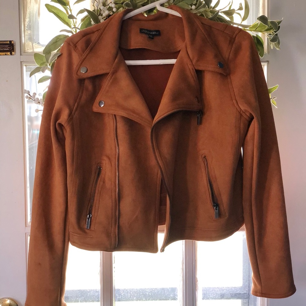 ShineStar Suede-like Biker Jacket